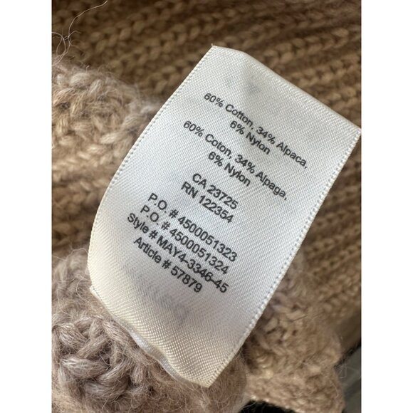 Aritzia Wilfred Durandal Sweater Sleeveless Mockneck Tan Knit Vest Small - Picture 6 of 10